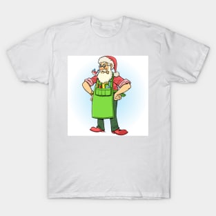 Santa Claus in with tools and carpenter's apron T-Shirt